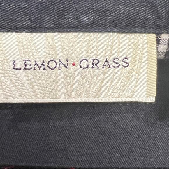 LEMON GRASS Vintage Christmas Shirt Santa Reindeer Appliqué Black Check SZ L - Picture 11 of 16